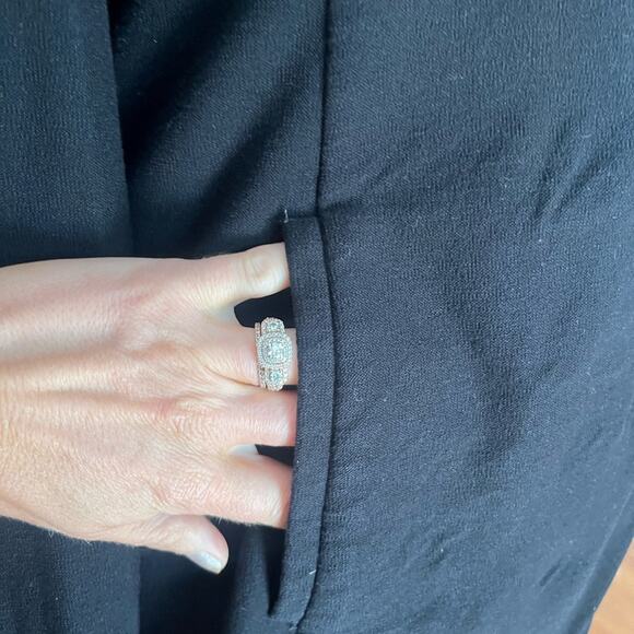 Eileen Fisher Slinky Black Old Money Minimalist Viscose Nylon Spandex Jacket XS - Picture 4 of 7